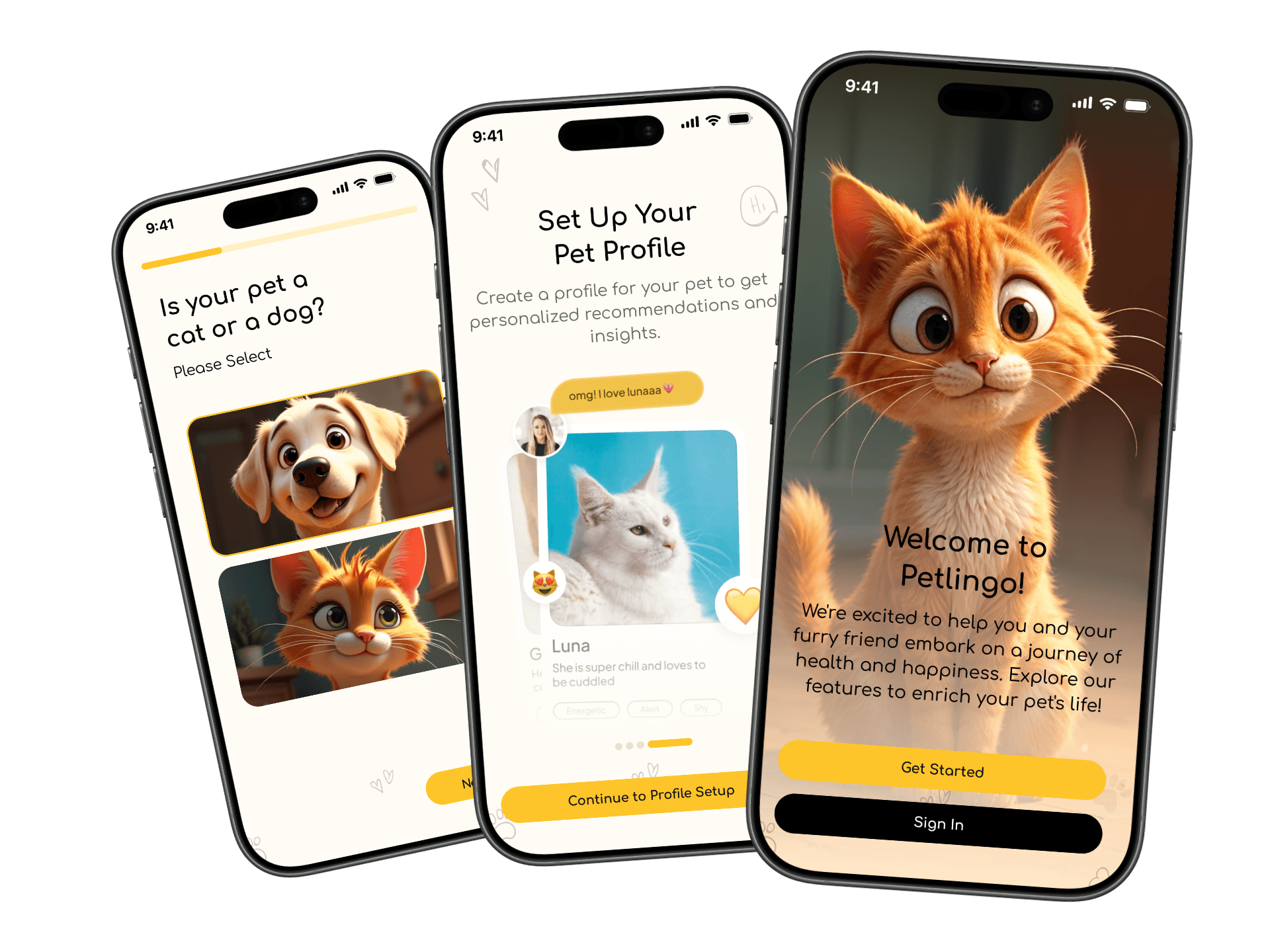 PetLingo screens