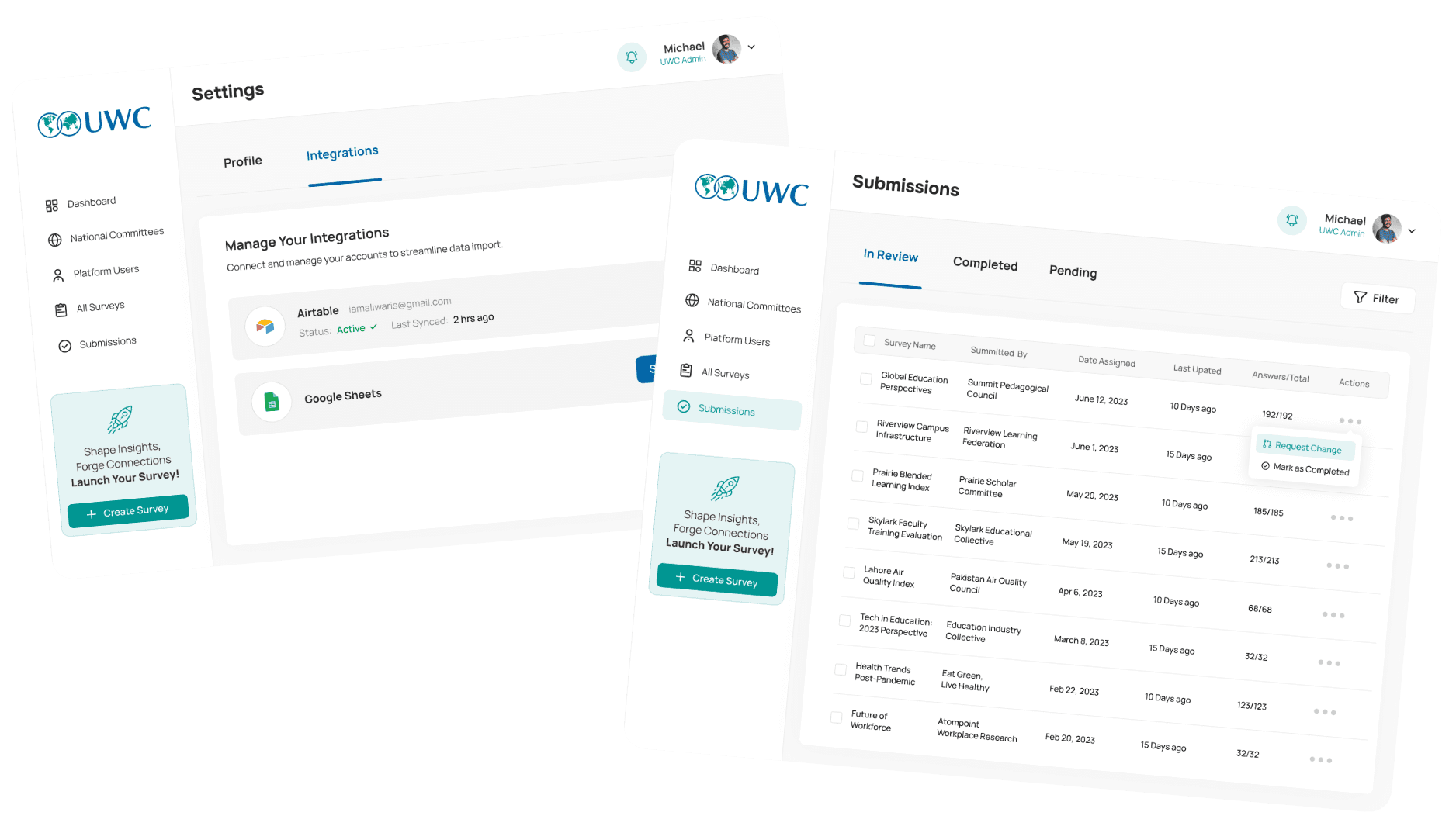 UWC Survey Platform challenge
